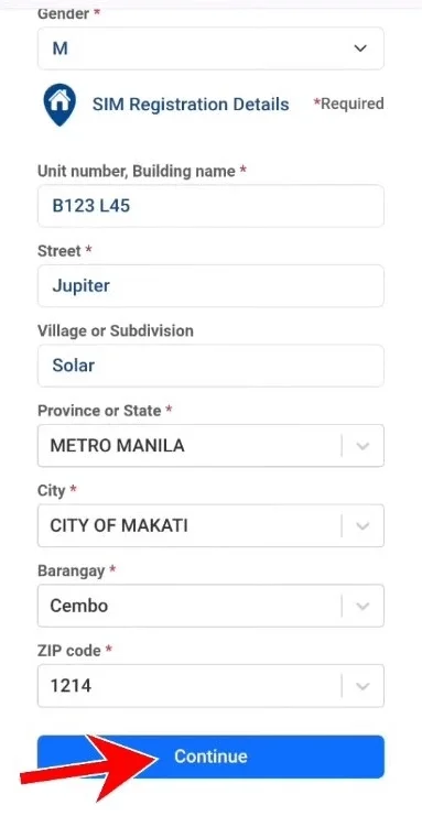 Enter your address details