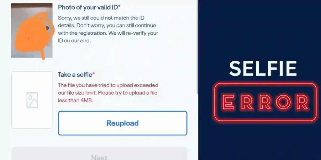Invalid ID or Selfie Rejection